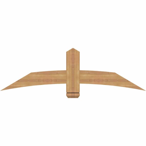 Ekena Millwork Bellingham Timber Gable Bracket, Western Red Cedar, 60"W x 17"H x 1 1/2"D x 5 1/2"F, 7/12 Pitch GBW060X17X0206BEL00SWR - main